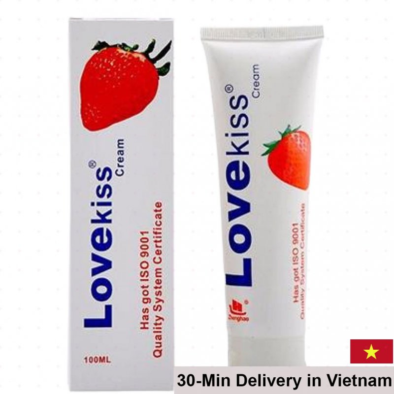 Love Kiss Strawberry Flavored Lubricant Gel Natural Aroma 