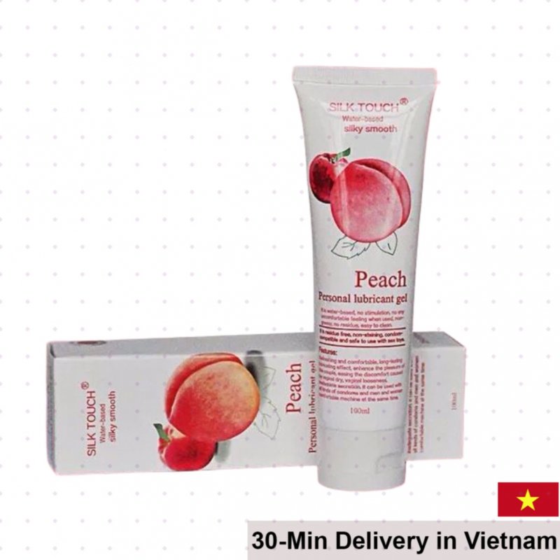 Silk Touch Peach flavored natural water-based lubricant 100ml 