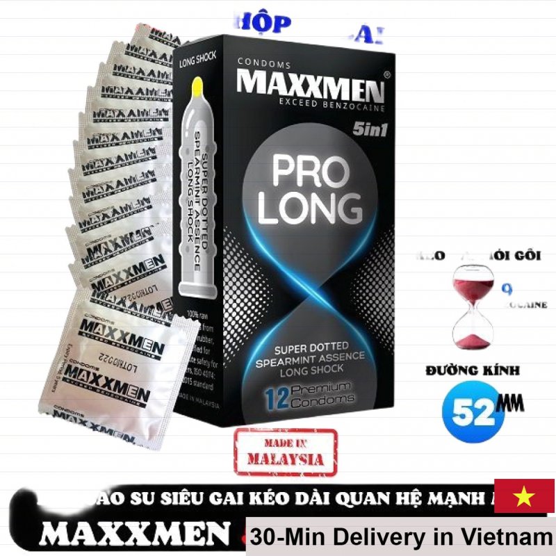 Maxman Prolong 5in1 Textured Mint Flavored Condom 