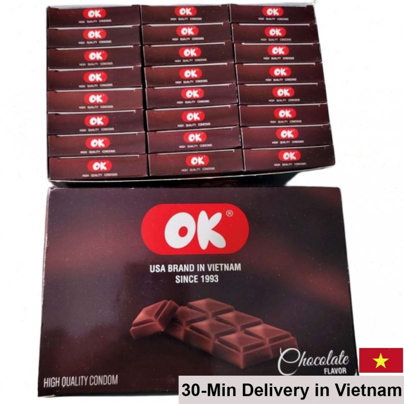 OK Chocolate Flavored Condom 144pcs Sweet Family Pack 