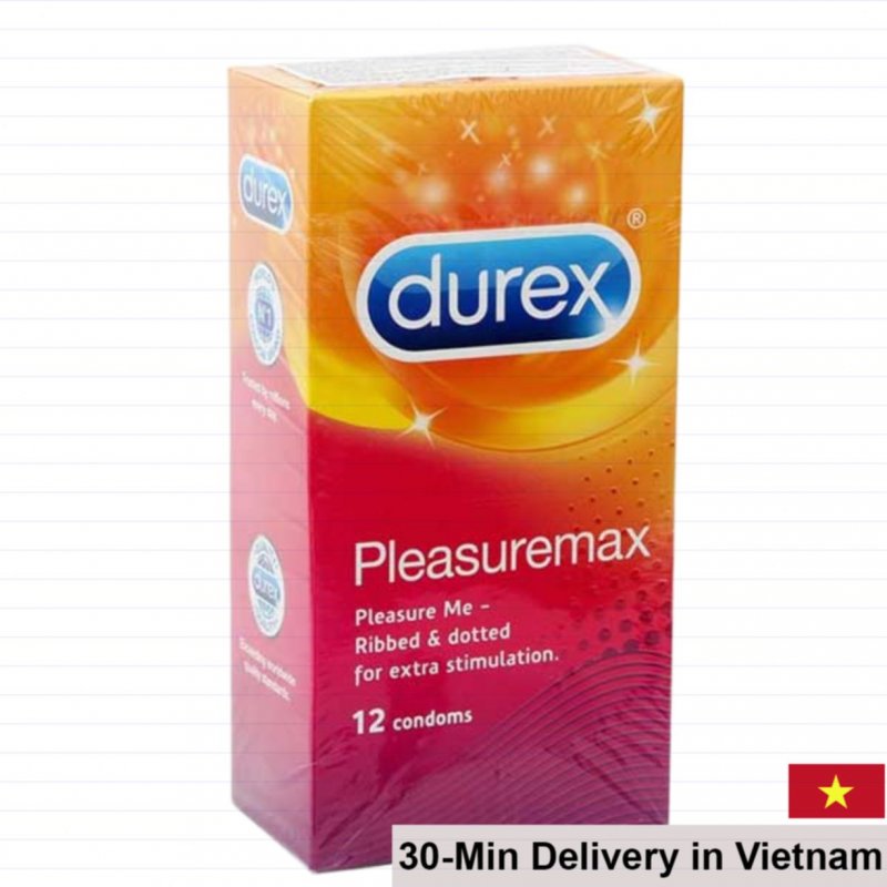 Durex Pleasuremax 56mm Ribbed Textured Condom 