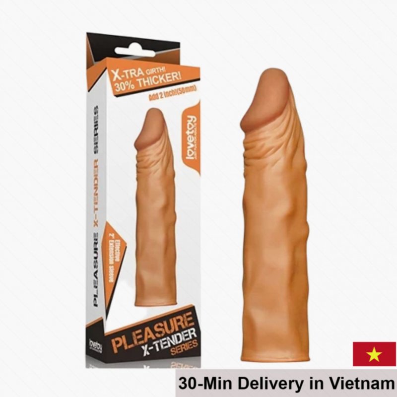Lovetoy Pleasure X-Tender Soft Transparent Vibrating Condom 