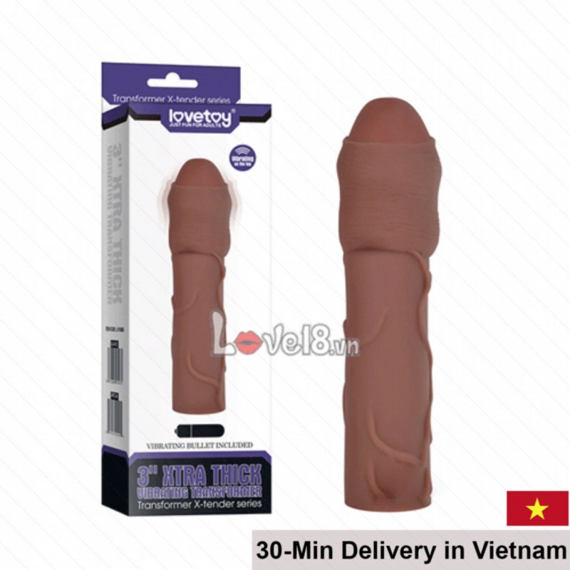 Lovetoy 6cm Vibrating Penis Sleeve for Intense Pleasure 