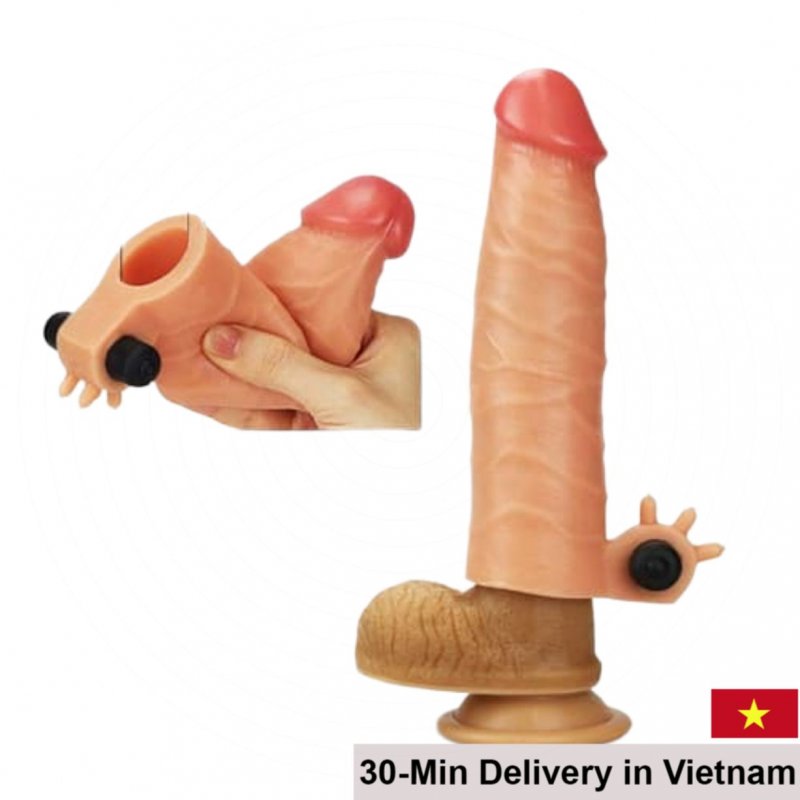 NARI Powerful Vibrating Penis Sleeve Extra Large with Strong Vibration 