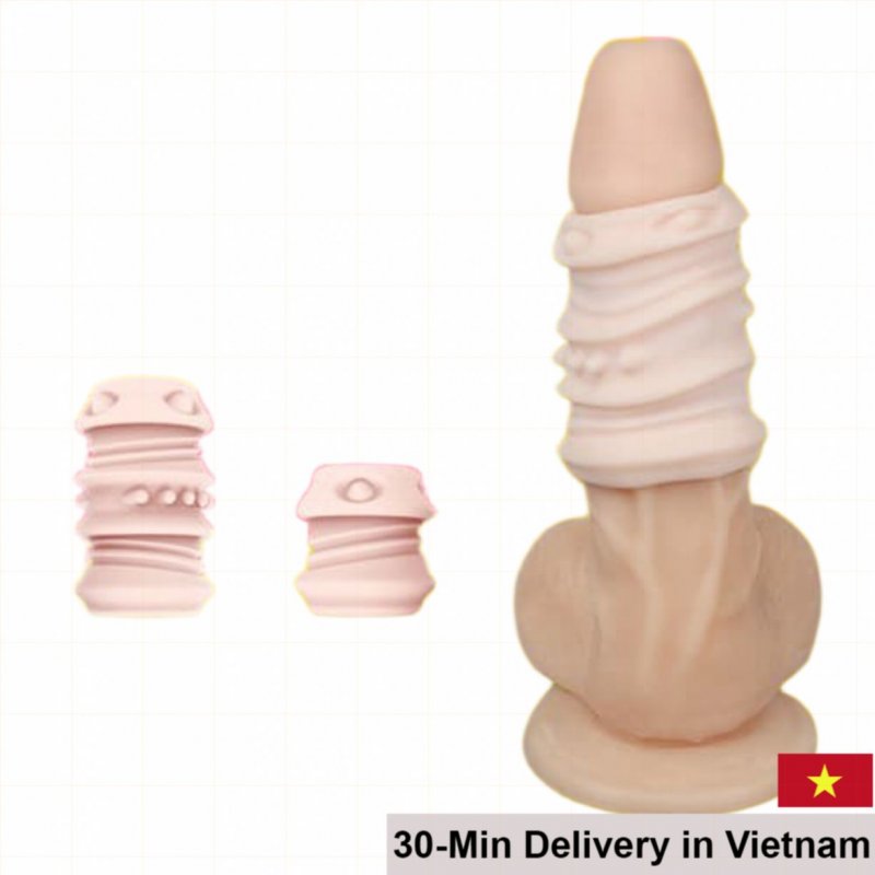 Don Ring Dual Textured Studded Condom Sleeve SHP1021 Pleasure Aid 
