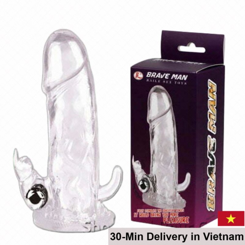 SHP113 Smooth Vibrating Penis Extension Sleeve, Enhance Desire 