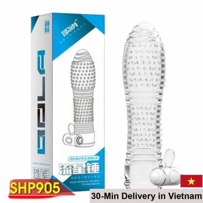 Crystal Stimulating Dildo Sleeve with Spikes Pleasure Enhancer 