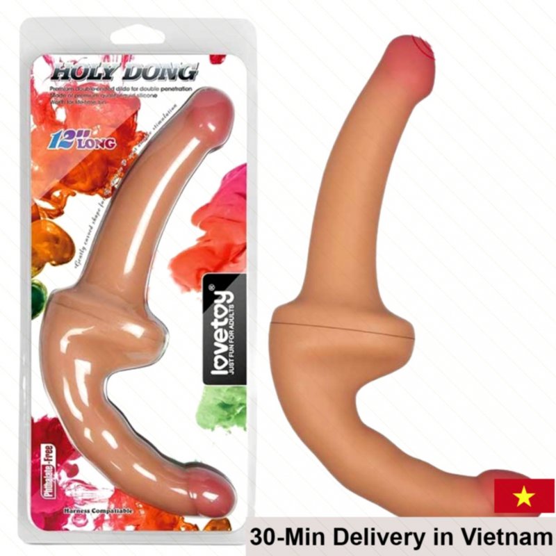 Lovetoy Double-Ended Lesbian Silicone Soft Vibrating Dildo 