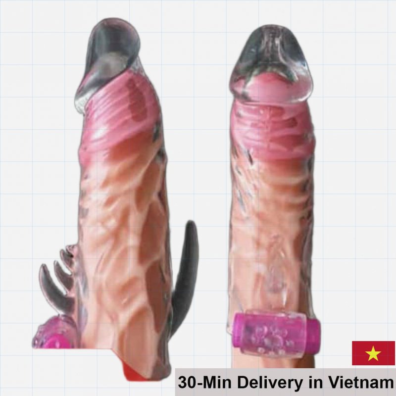 SHP903 Affordable Vibrating Penis Extension, Female Orgasm Aid 