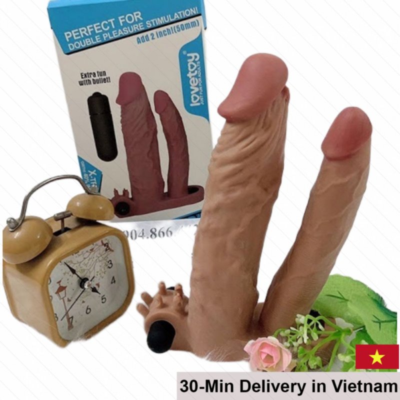 Lovetoys Dual-Ended Strap-On Vibrator Soft Silicone Stimulator 