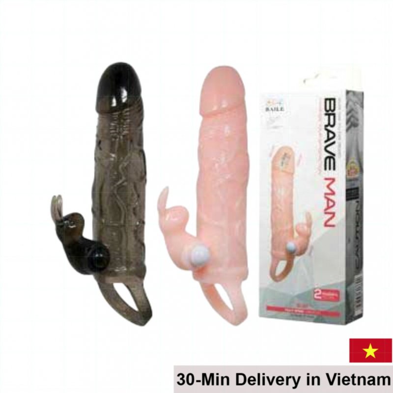 Brave Man Dual-Ended Vibrating Extension Sleeve Toy 