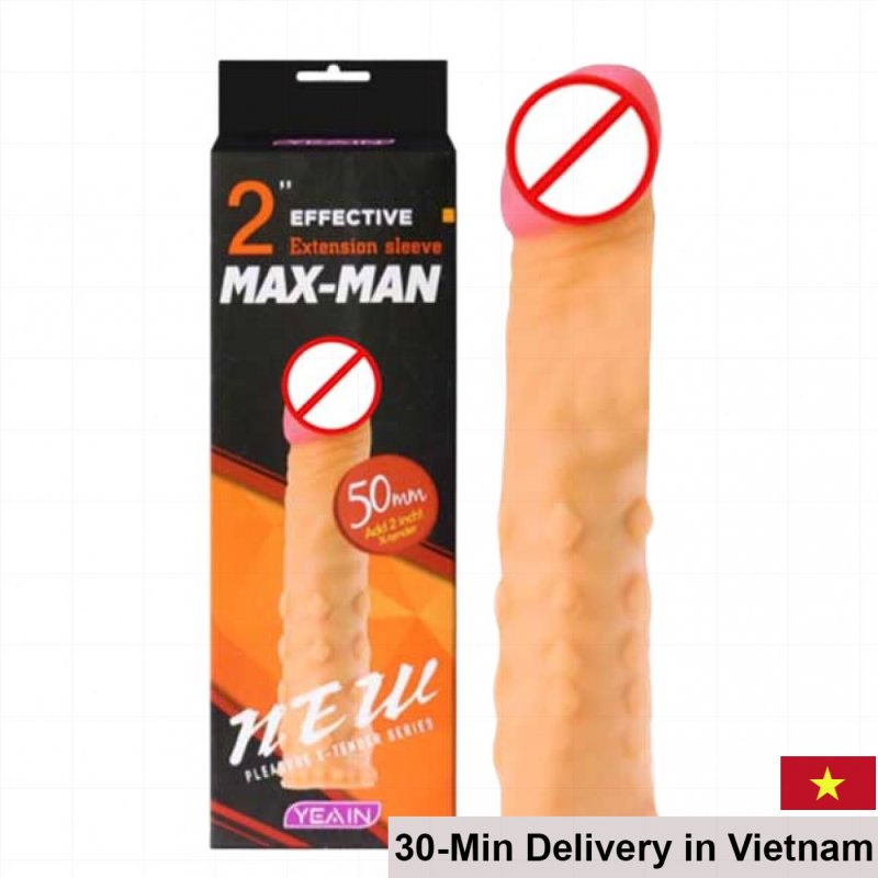Maxman Silicone 2-Inch Soft Penis Extender Condom 
