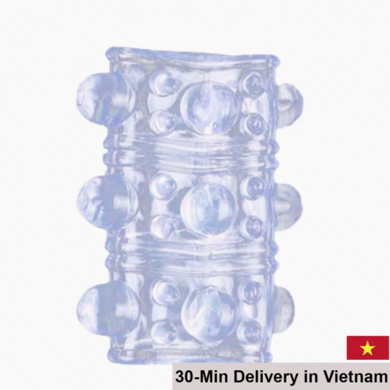 Baile Bi-Textured Silicone Penis Sleeve for Enhanced Sensation 