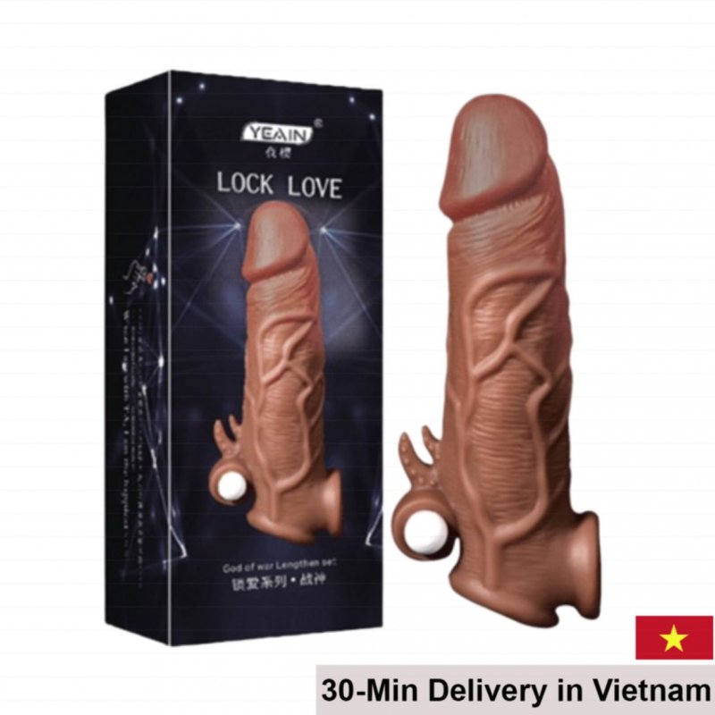 YeaIN Lock Love Vibrating Penile Enhancer 2.5cm Silicone Safe 