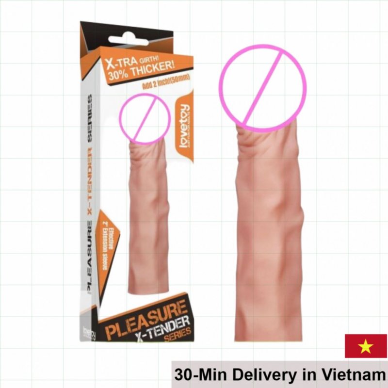 Lovetoy XTender 5cm Penis Extender Condom Soft Silicone 
