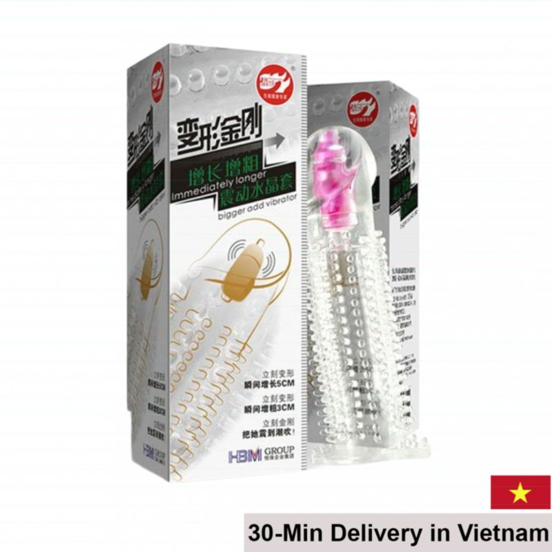 Lovetoy Pleasure X-Tender Transparent Vibrating Condom Sleeve 