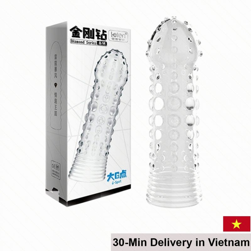Leten G-Spot Textured Silicone Enhancer Soft Sleeve 