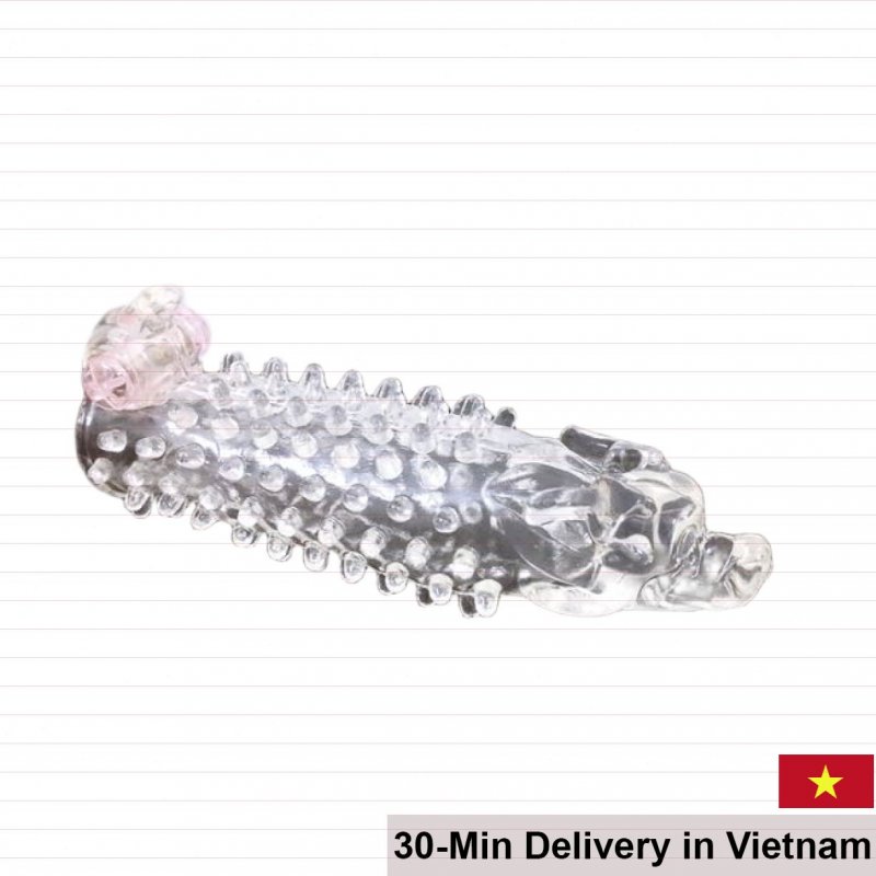 Dragon Head Textured Suction Vibrating Cock Condom 