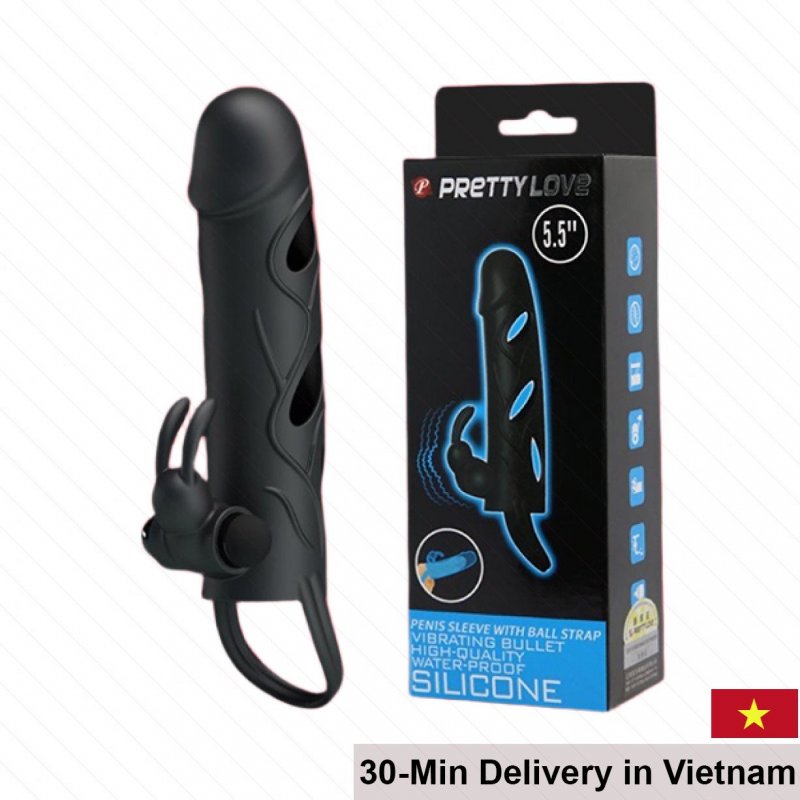 Black G-Spot Vibrating Cock Extension Silicon ABS Stimulator 
