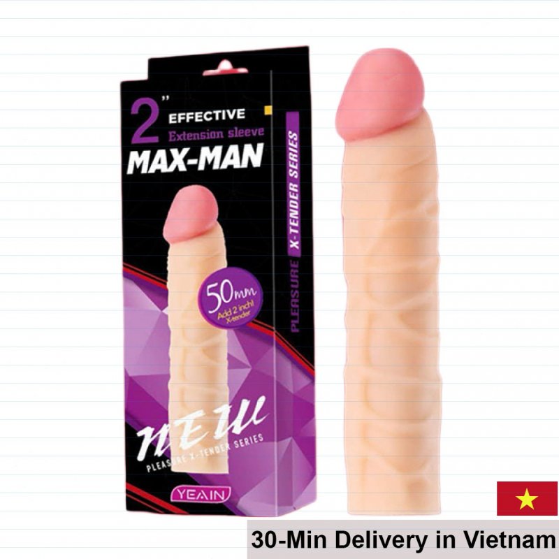 Maxman Textured 5cm Extension Condom Delay Lasting 