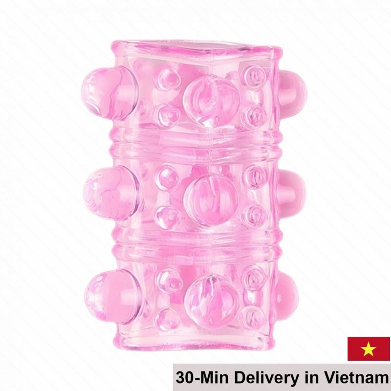 Soft Medium Beaded Penis Enhancer Silicone TPE 