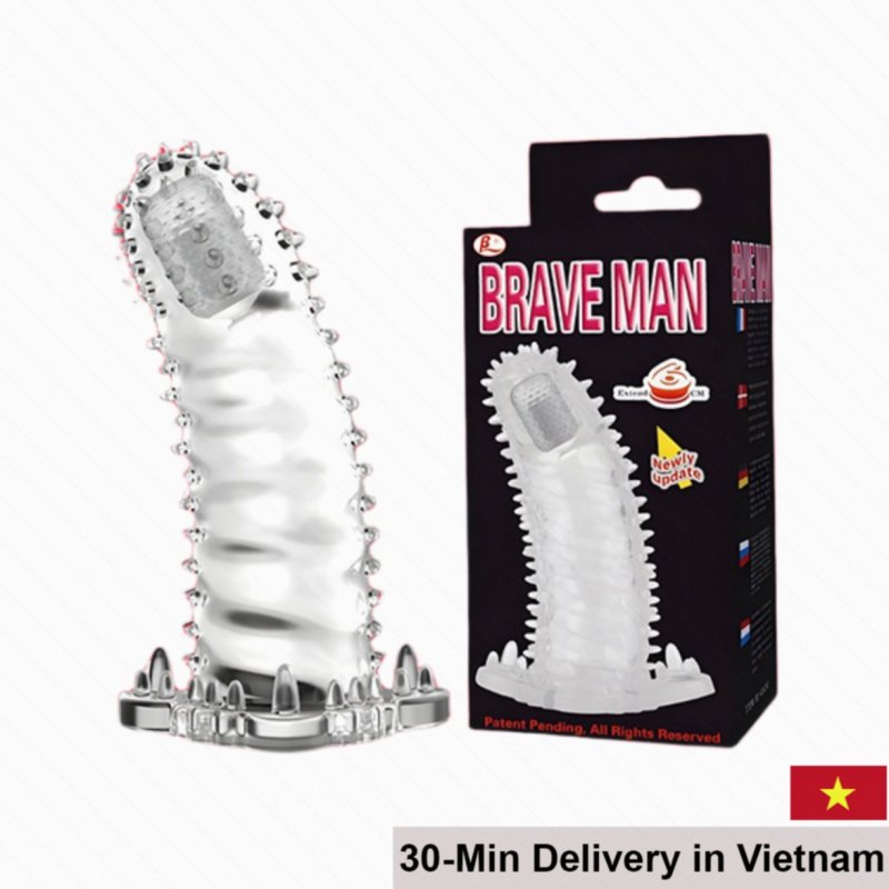 Brave Man Spiked Vibrating Penis Sleeve Delay 