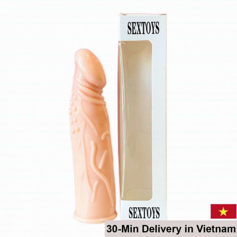 Extendable Silicone Penis Sleeve with Vibration 