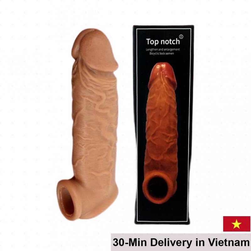 Top Notch Ultra Soft Penis Extender Condom Delay Premature Ejaculation 