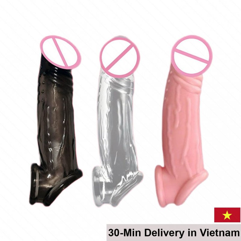 Strap-On Smooth Wearable Penis Condom with Ring 