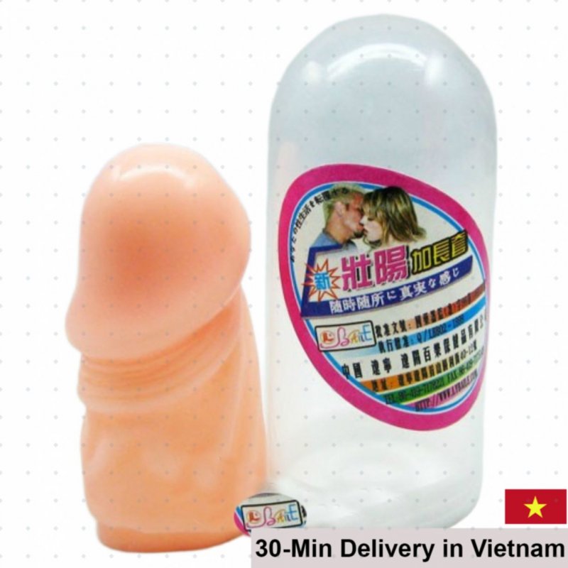 Silicone Penis Extension Sleeve Enhance Size Delay Lasting 