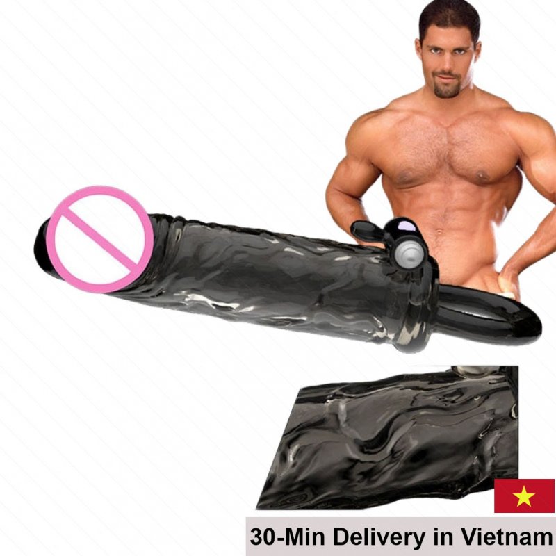 Strap-On Vibrating Sleeve Silicone Comfortable Secure Fit 