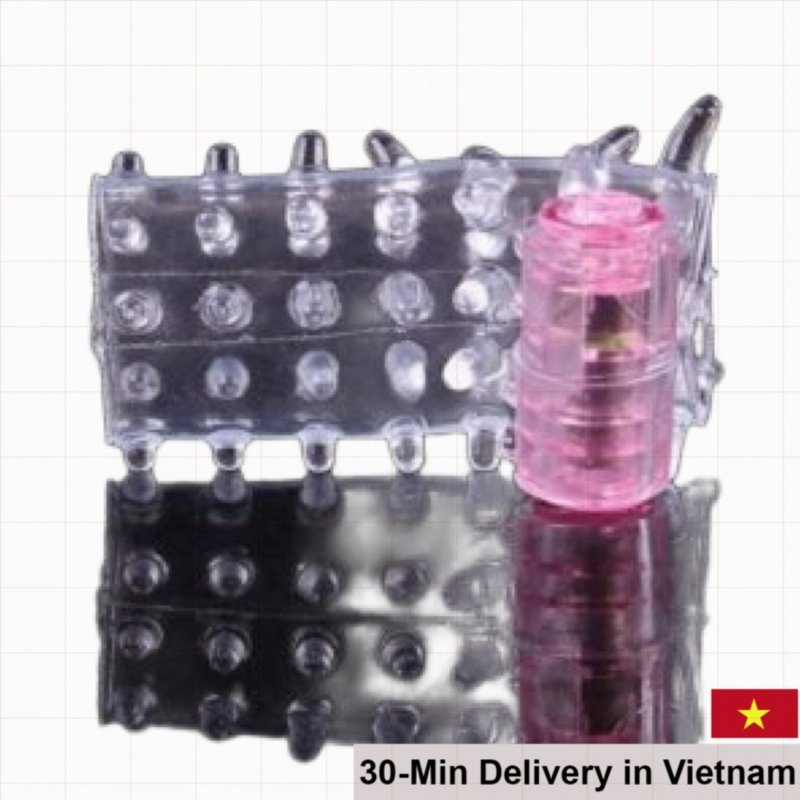 Textured Silicone Vibrating Sleeve for Enhanced Pleasure 