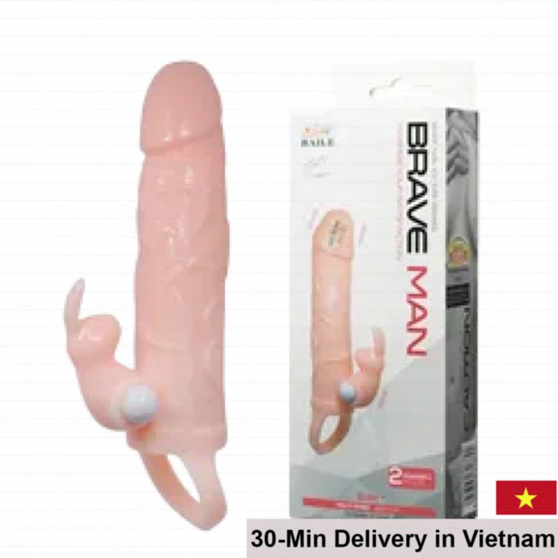 Two-headed Flesh-tone Vibrating Condom Ultra Thin Safe Use 