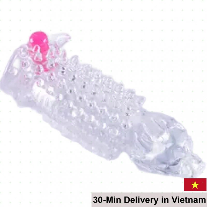 Dragon Head Condom With Vibration Size Enhancer 