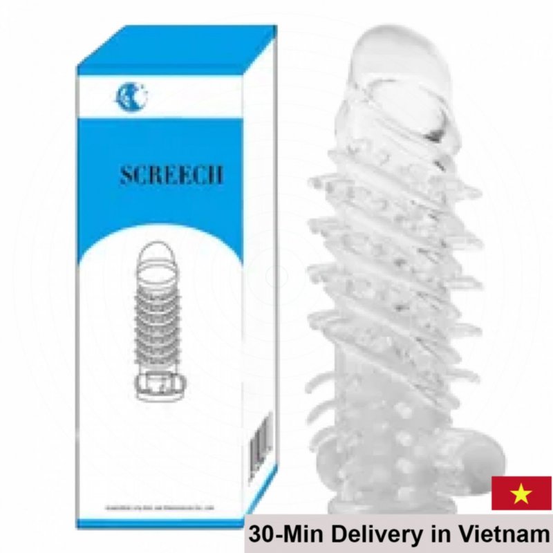 Textured Ribbed Penis Sleeve for Maximum Pleasure, Tight Fit 