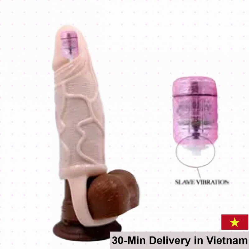 Vibrating Strap-On Size Enhancing Condom Experience 