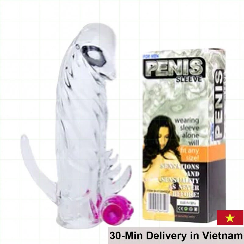 Penis Enlargement Condom With Vibrating Beads Intense Pleasure 