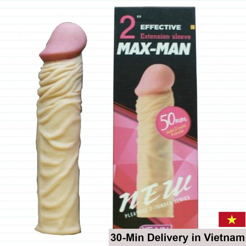Max-Man Ribbed Silicone Penis Enlargement Sleeve 