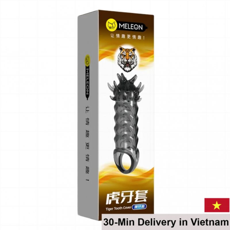 Meleon Tiger Tooth Spiked Strap-On Delay Ring Anti-Slip 