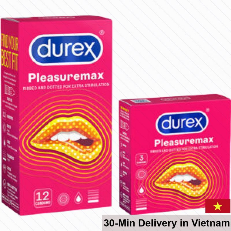 Durex Pleasuremax Ribbed Dotted Condoms for Enhanced Sensation 