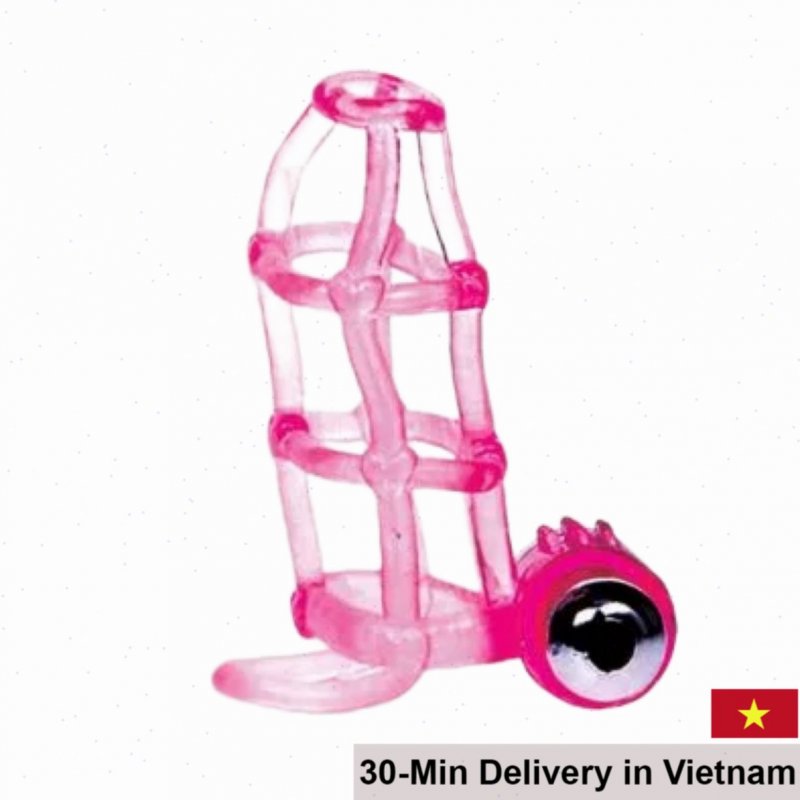 Sweet Cage Vibrating Mesh Penis Enhancer Condom 