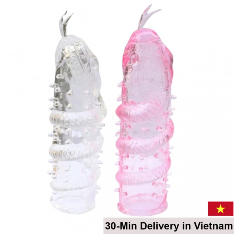 Baile Mãng Xà Textured Penis Sleeve Size Enhancer 