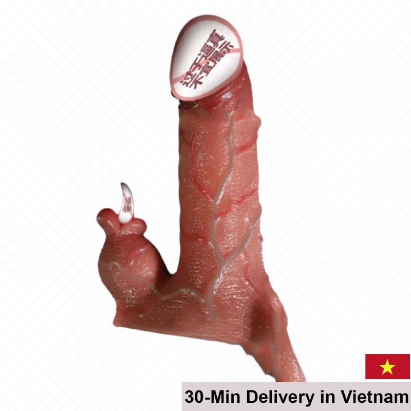 Soft Remote Control Vibrating Penis Sleeve Condom Silicone 