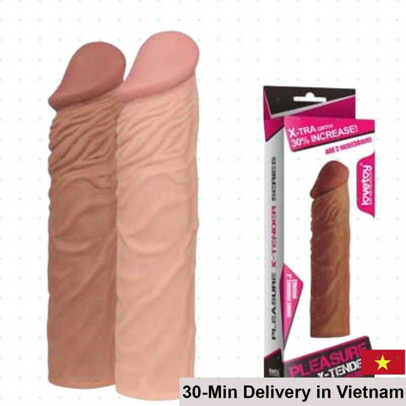 Super Ribbed Silicone Thickening Dildo Condom for Men 