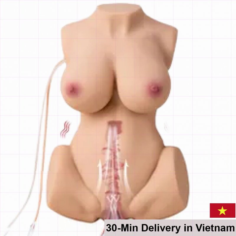 3D Half Body Vibrating Remote Control Doll 
