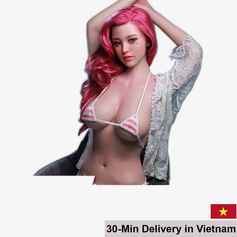 Coc Vu Dinh Pink Hair Big Breast TPE Sex Doll 158cm 