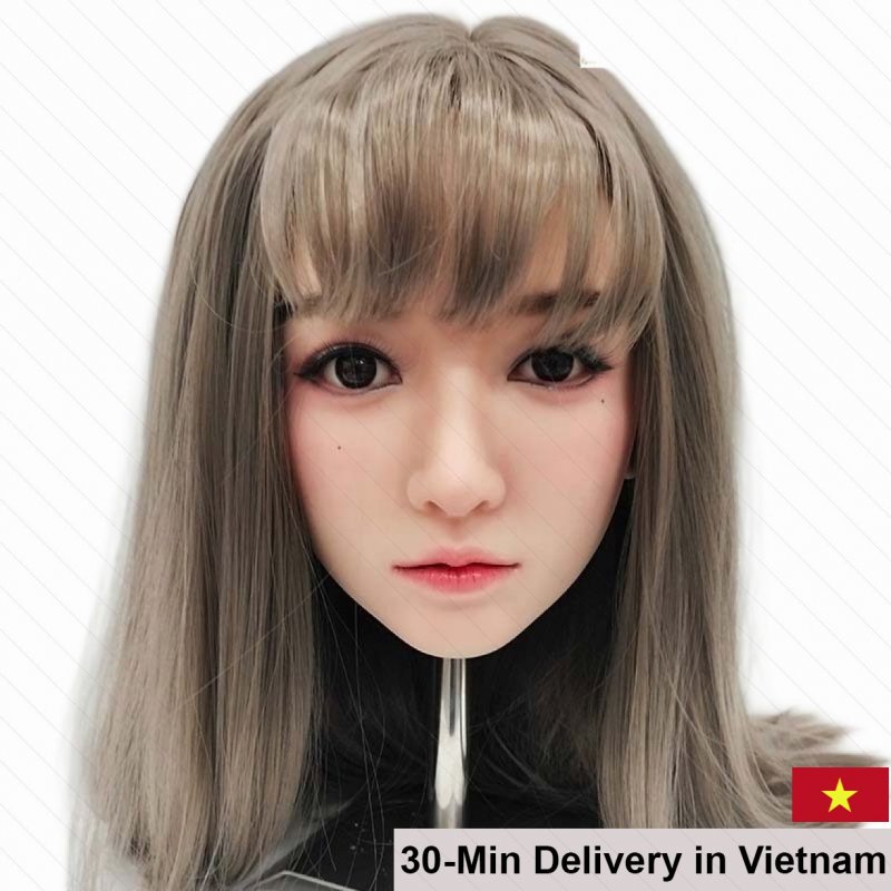 TPE Silicone Sex Doll Head With Hair Realistic Style 