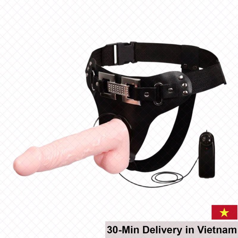 Adjustable Strap-On Vibrating Lesbian Sex Toy 