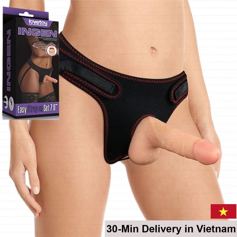 Lovetoy USA Soft Strap-On Dildo for Lesbians with G-Spot Stimulator 