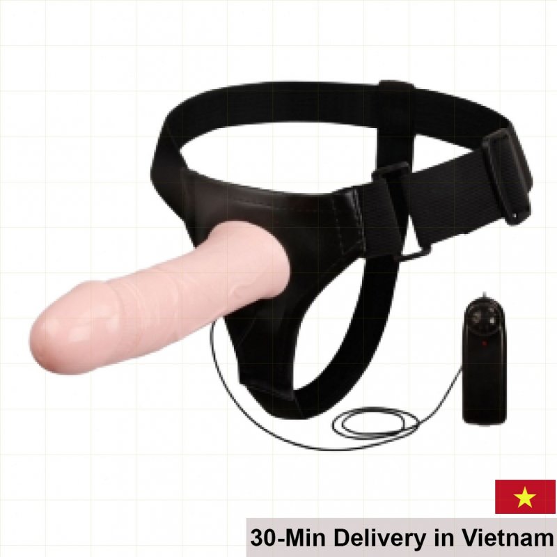 Hollow Silicone Vibrating Penis Sleeve Delay Ejaculation 